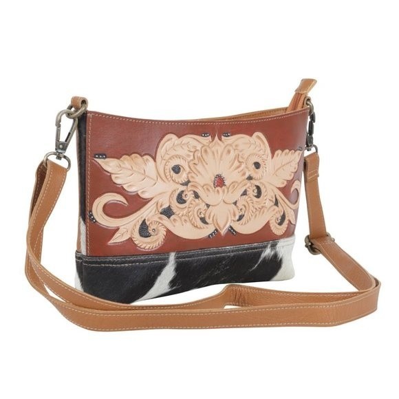 Myra Bag Handmade Solitude Wallet Leather & Hairon Canvas & Cowhide Leat… - Picture 2 of 7